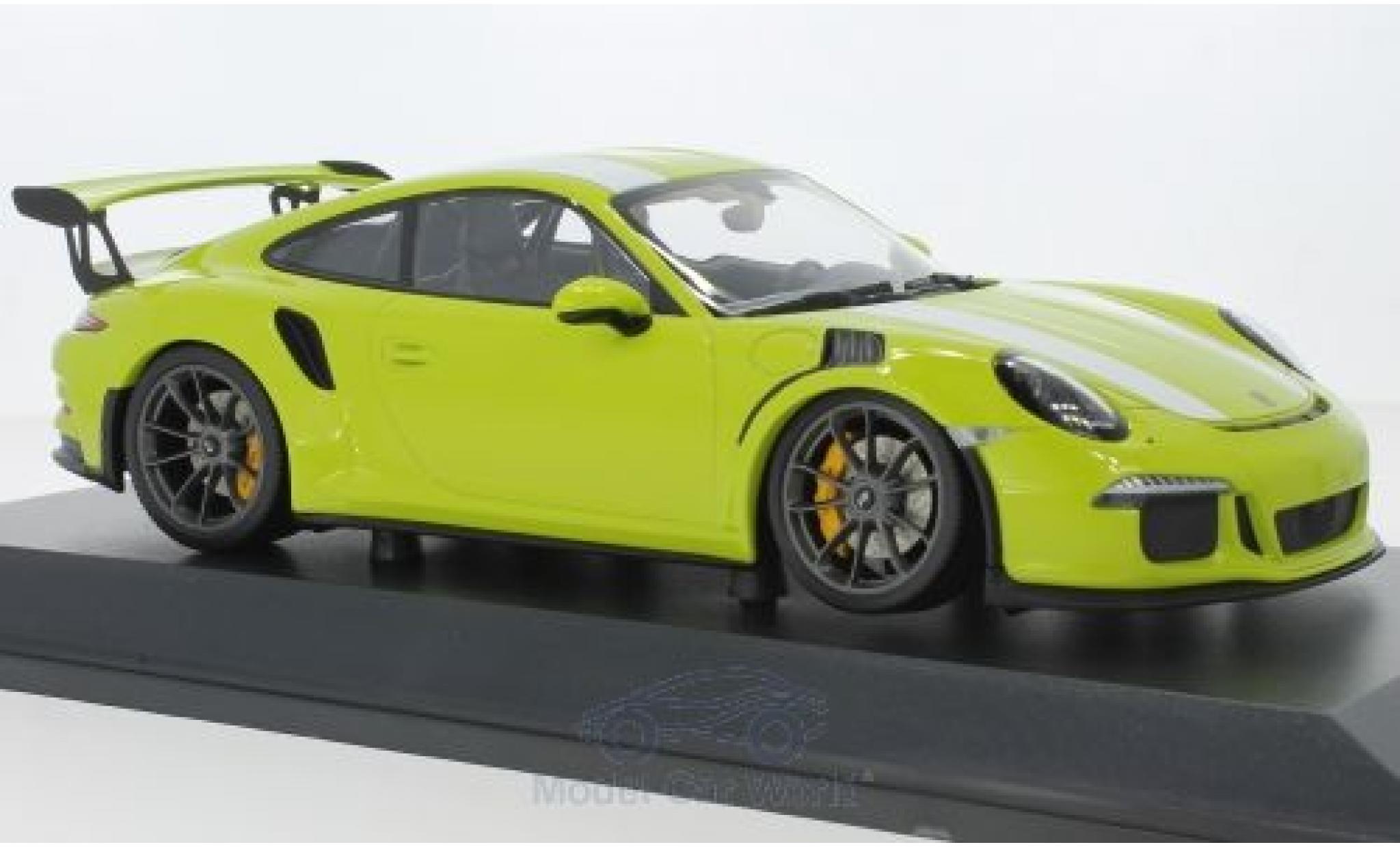 Porsche 991 GT3 RS 1/18 Minichamps 911 () GT3 RS verde/bianco 2015 modellino in miniatura