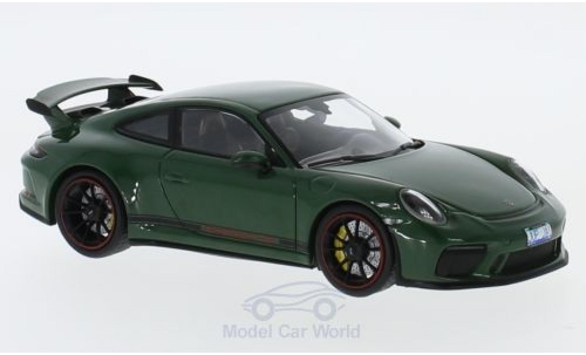 Porsche 991 GT3 1/43 Minichamps 911 ( II) GT3 verde 2017 modellino in miniatura