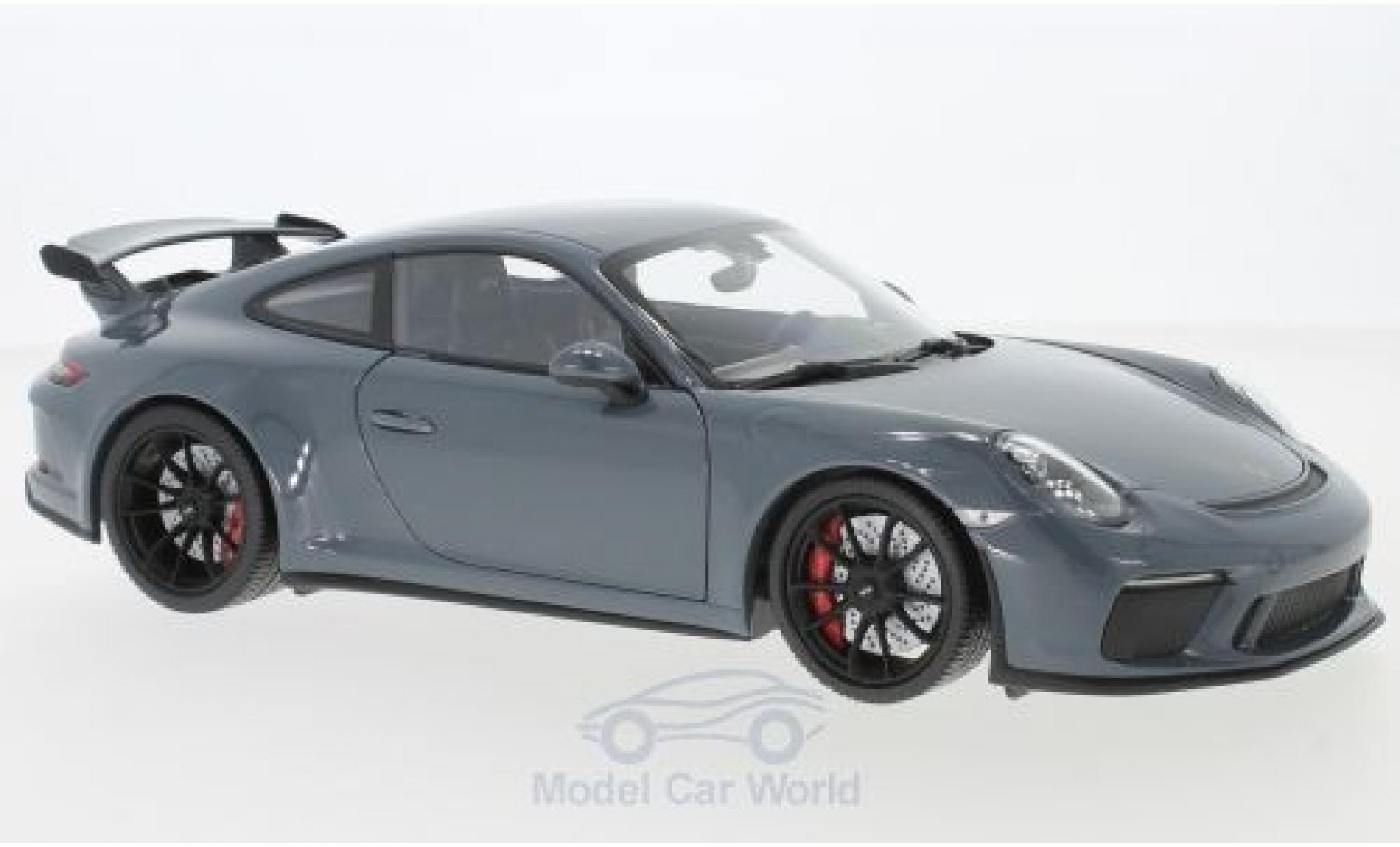 Porsche 991 GT3 1/18 Minichamps 911 ( II) GT3 metallico grigio 2017 modellino in miniatura