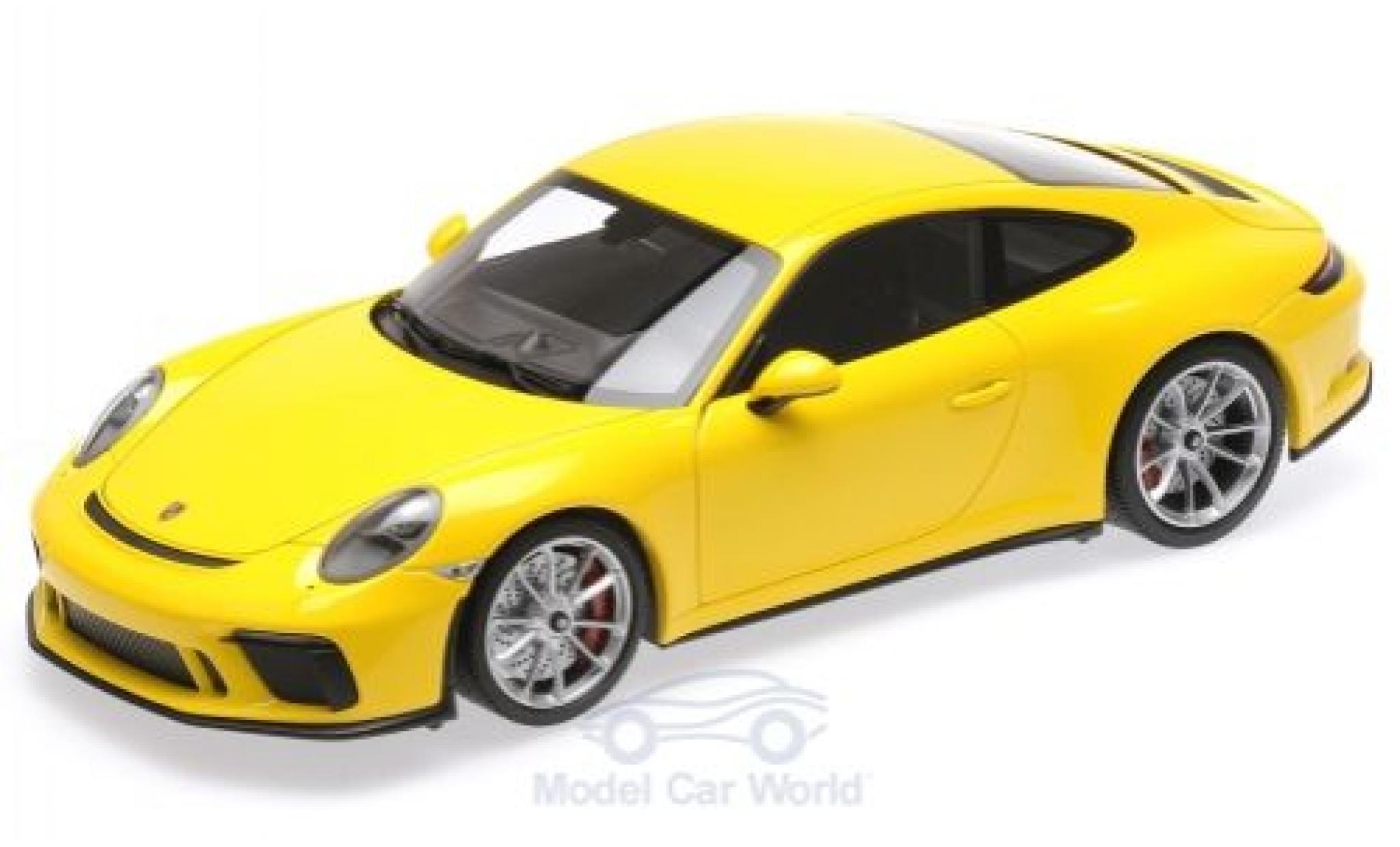 Porsche 991 GT3 1/18 Minichamps 911 (.II) GT3 Touring giallo 2018 modellino in miniatura