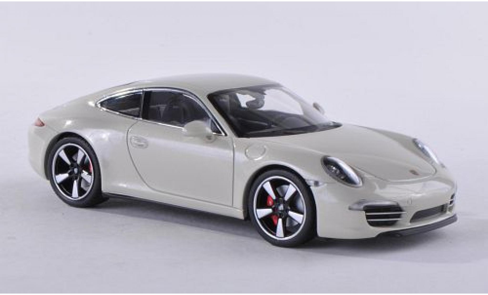 Porsche 991 1/43 Minichamps 911 () metallico bianco 2013 50 années modellino in miniatura