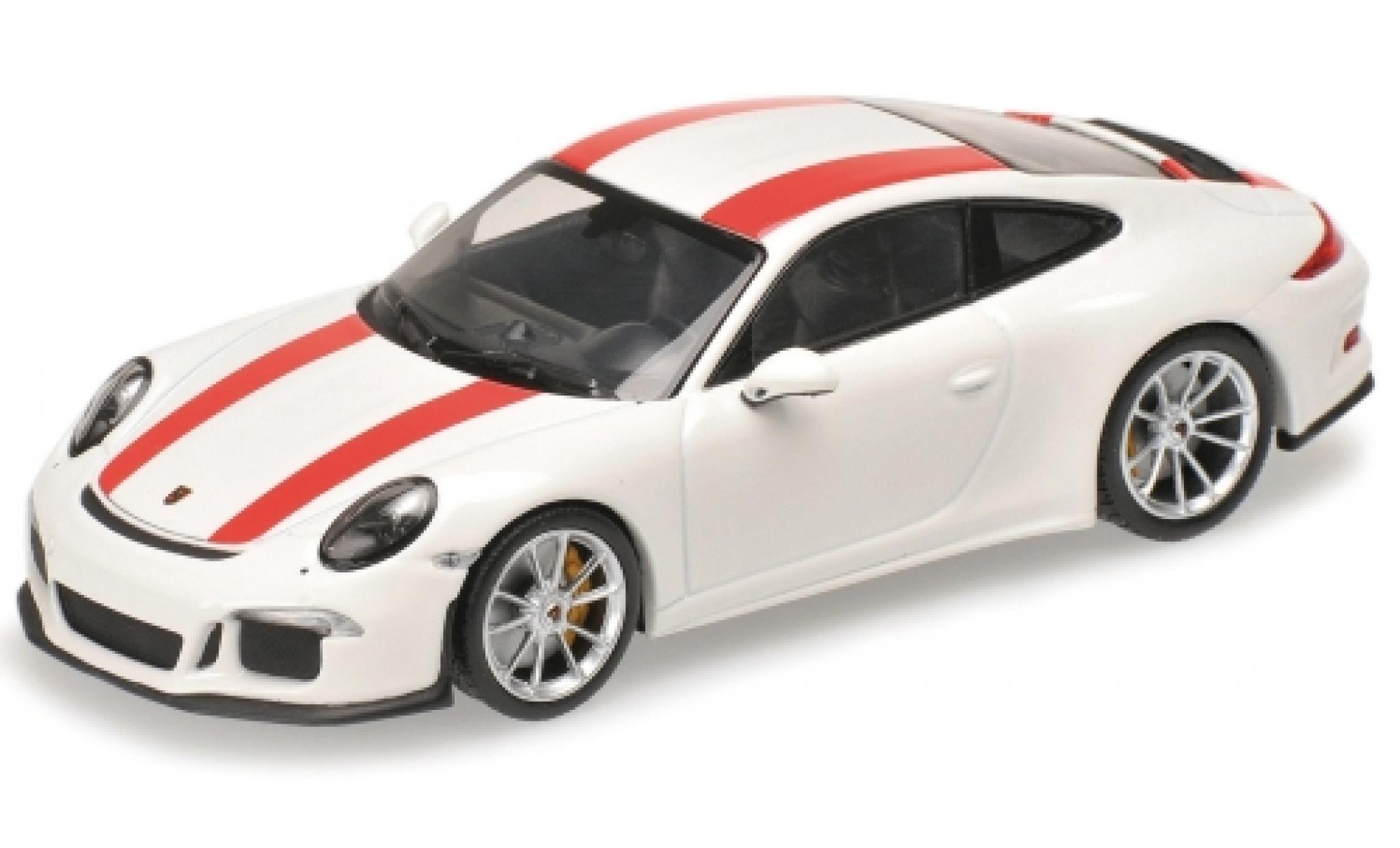 Porsche 991 R 1/12 Minichamps 911 () R bianco/rosso 2016 modellino in miniatura