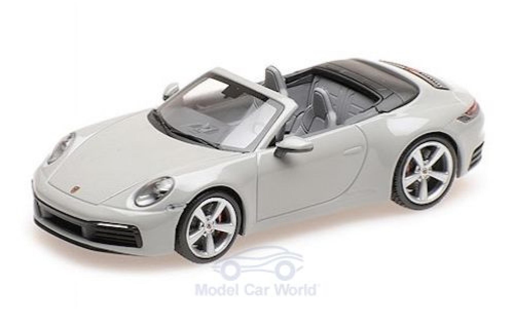 Porsche 992 4S 1/43 Minichamps 911 () Carrera 4S Cabriolet grigio 2019 modellino in miniatura