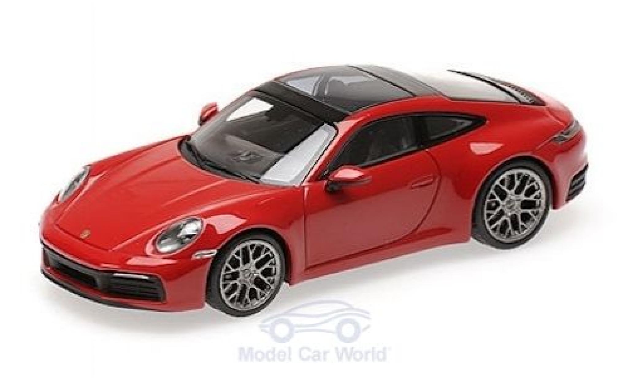 Porsche 992 4S 1/43 Minichamps 911 () Carrera 4S rosso 2019 modellino in miniatura