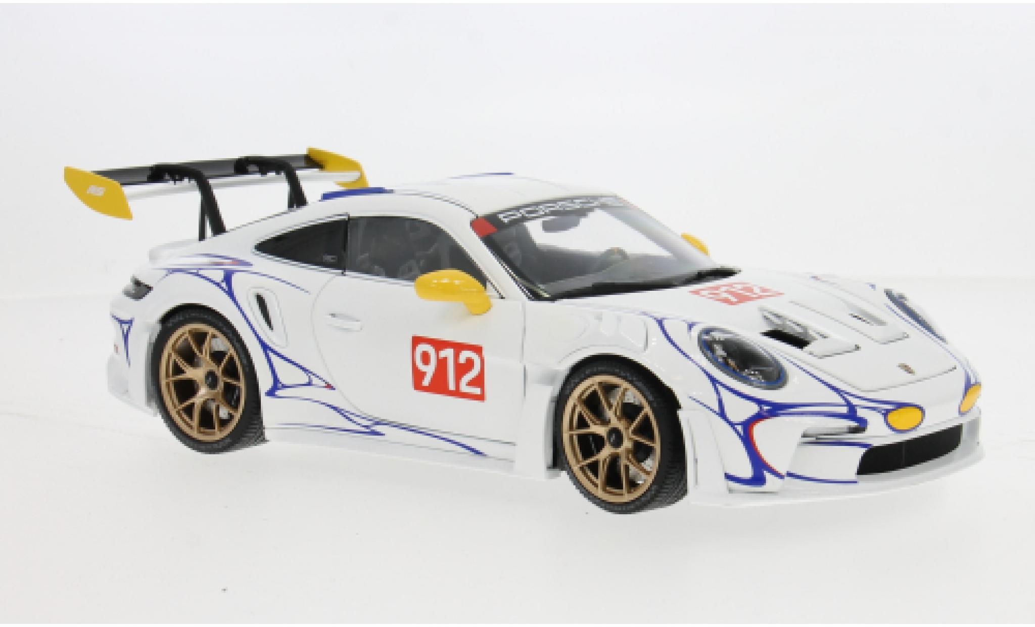 Porsche 992 GT3 R Minichamps 911  S weiss/gelb 2023 1:18 modellino in miniatura