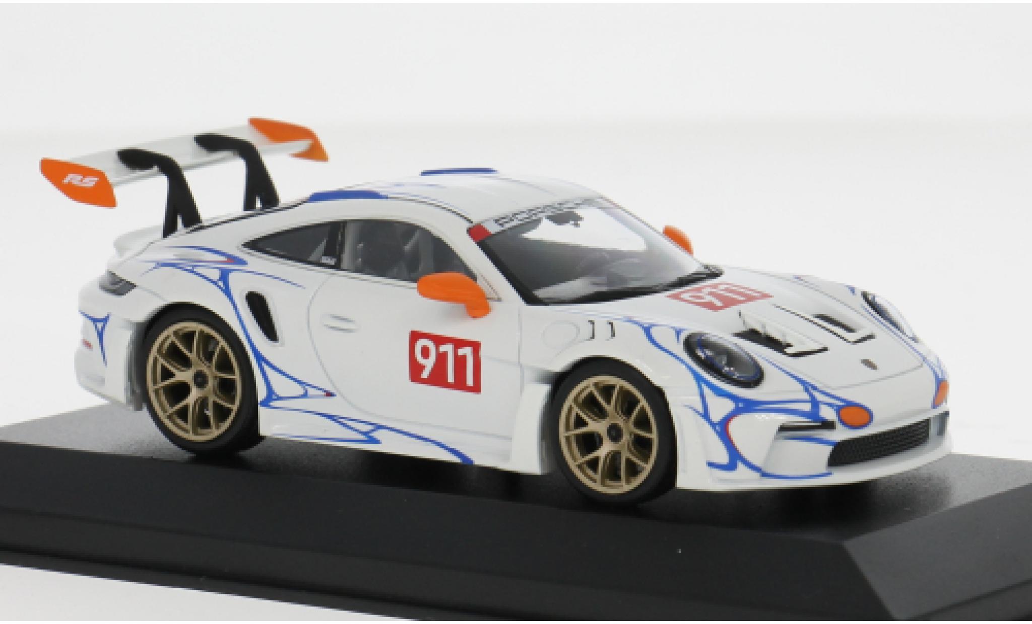 Porsche 992 GT3 R 1/43 Minichamps 911  S weiss/orange 2023 1:43 modellino in miniatura