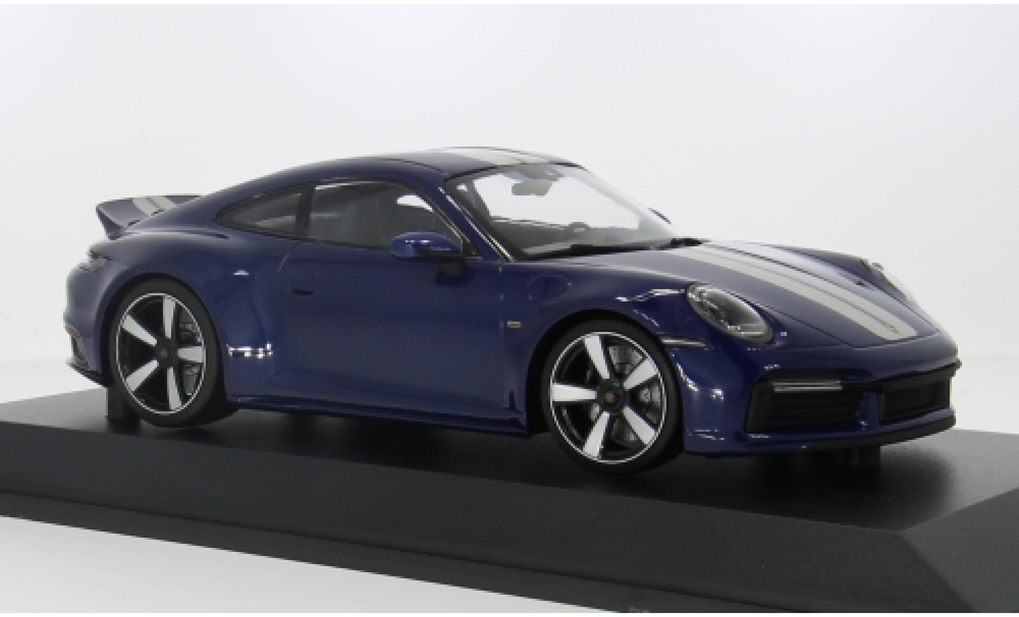 Porsche 992 1/18 Minichamps 911  Sport Classic metallise blau 2022 1:18 modellino in miniatura