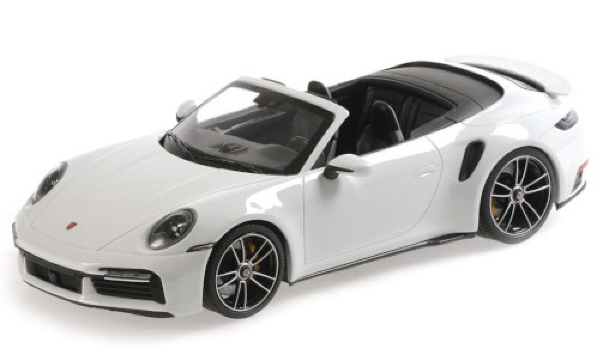 Porsche 992 Turbo s 1/18 Minichamps 911 () Turbo S Cabriolet metallico bianco 2020 modellino in miniatura