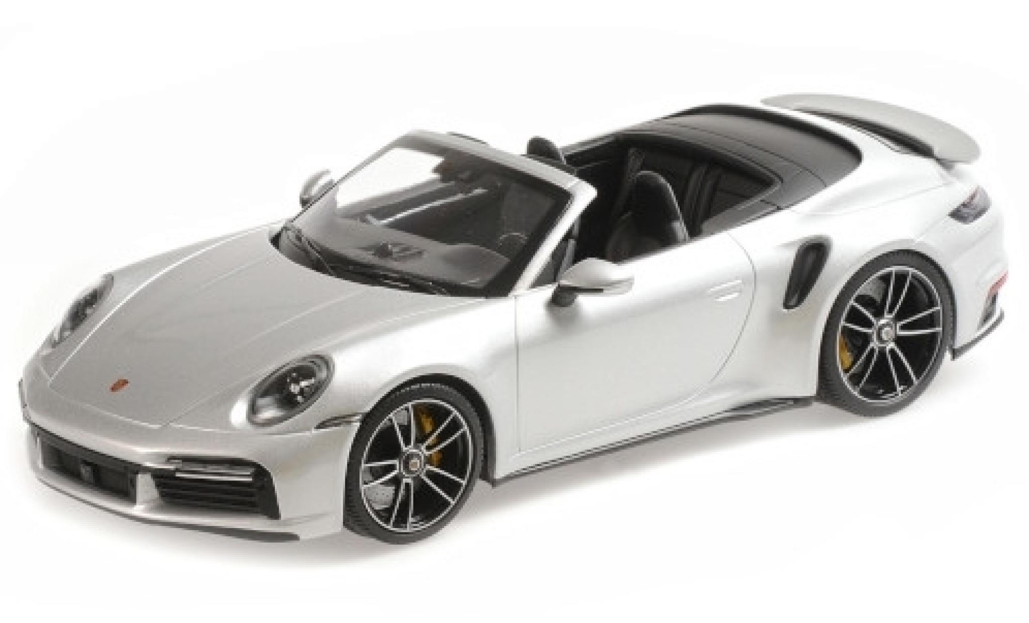 Porsche 992 Turbo s 1/18 Minichamps 911 () Turbo S Cabriolet grigio 2020 modellino in miniatura