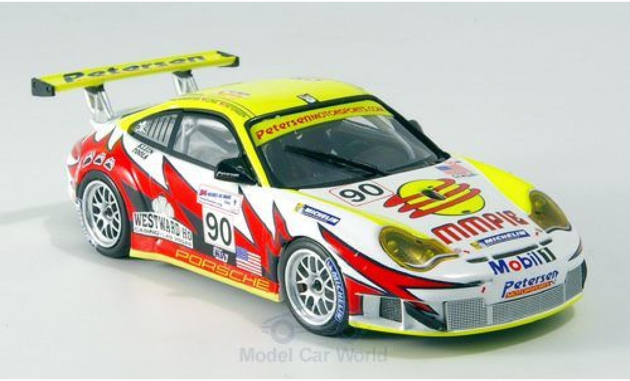 Porsche 996 GT3 RSR 1/43 Minichamps 911 () GT3 RSR No.90 Petersen/White Lightning Racing 24h Le Mans 2005 J.Bergmeister/P.Long/T.Bernhard modellino in miniatura
