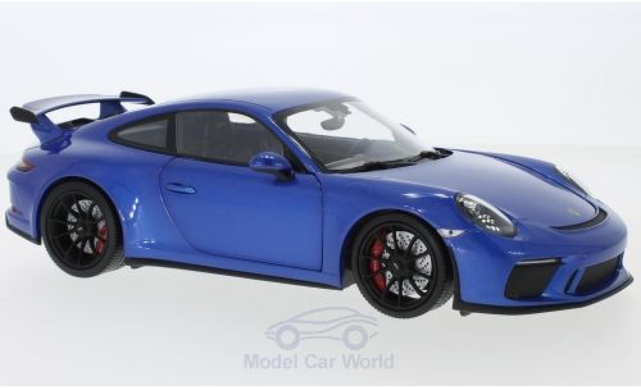 Porsche 991 GT3 1/18 Minichamps 911 (997.2) GT3 metallico blu 2017 modellino in miniatura