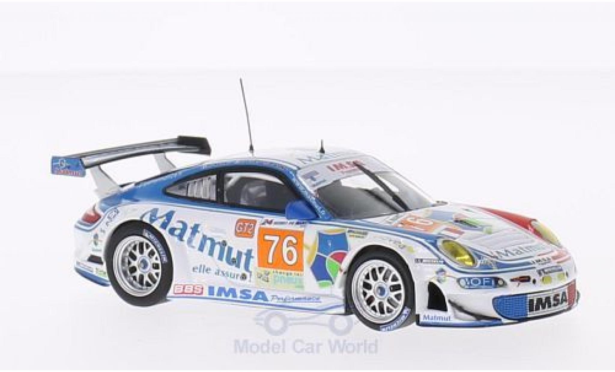 Porsche 997 GT3 RSR 1/43 Minichamps 911 () GT3 RSR No.76 Imsa Performance Matmut Matmut 24h Le Mans 2010 R.Narac/P.Pilet/P.Long modellino in miniatura