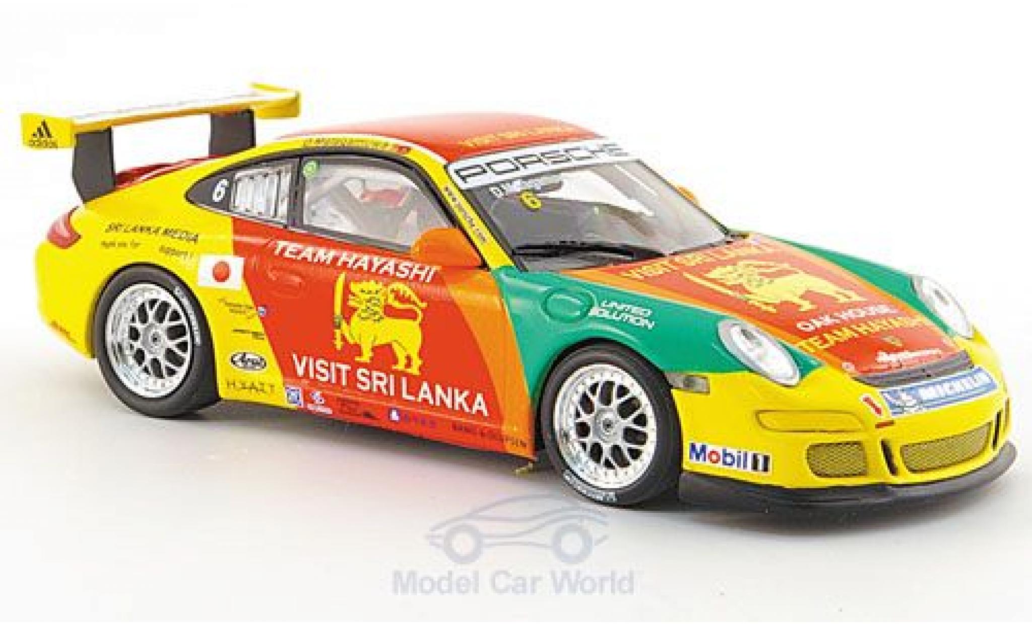 Porsche 997 GT3 CUP 1/43 Minichamps 911 GT3 Cup No.6 Asian Carrera Cup Macau 2007 modellino in miniatura