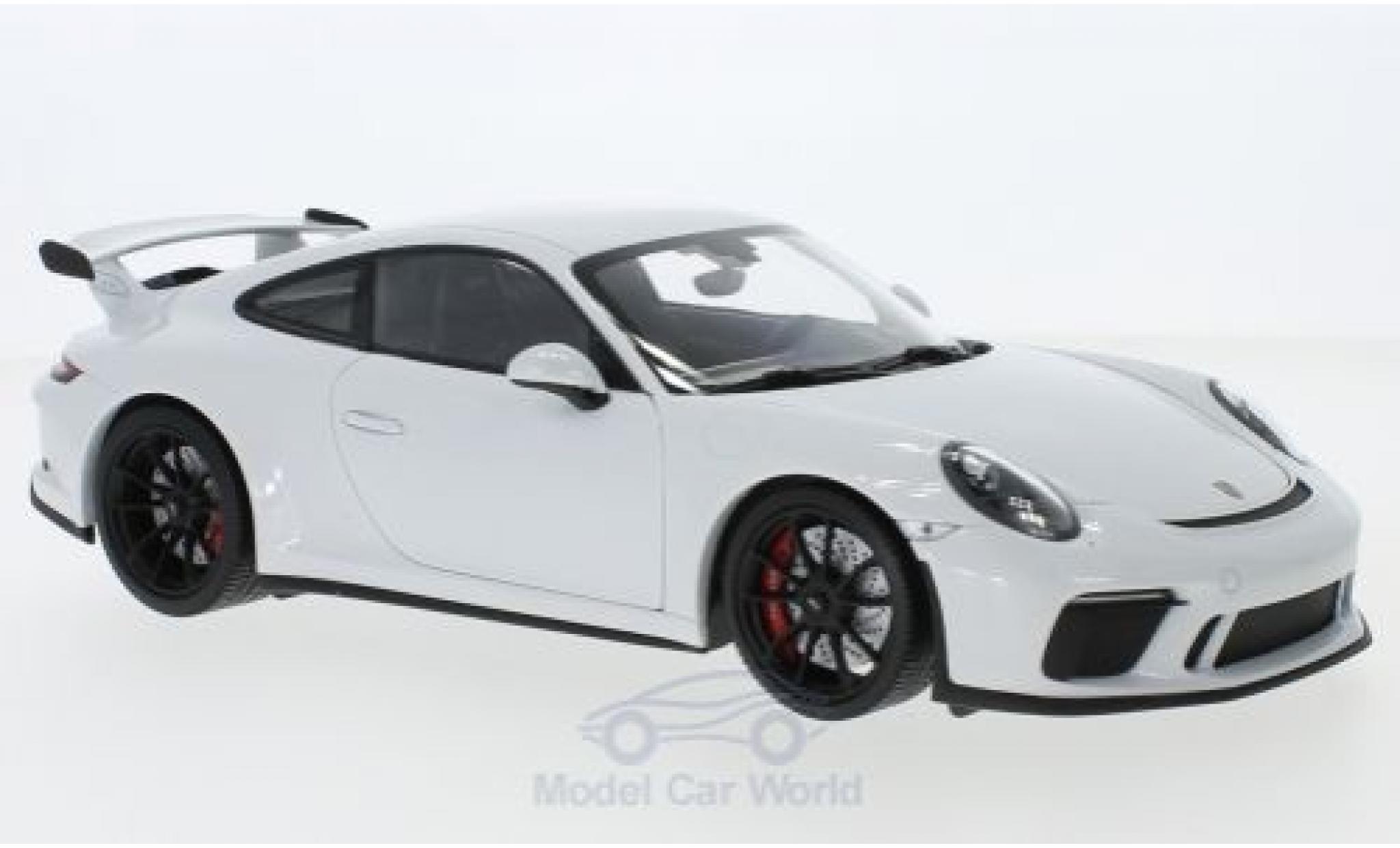 Porsche 991 GT3 1/18 Minichamps 911 GT3 metallico bianco 2017 modellino in miniatura