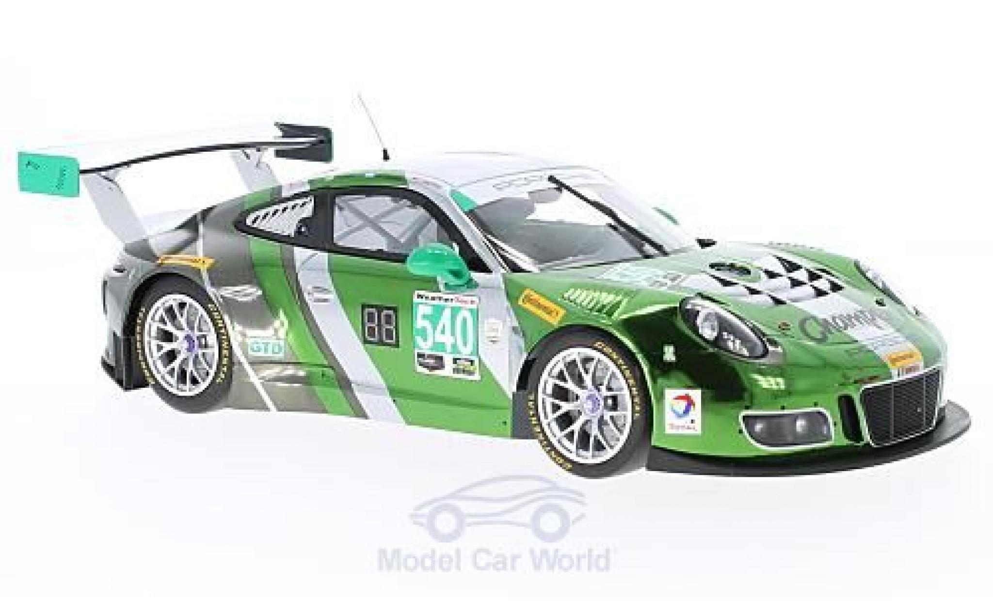 Porsche 991 GT3 R 1/18 Minichamps 911 GT3 R No.540 Black Swan Racing 24h Daytona 2016 P.Long/A.Pilgrim/N.Catsburg/T.Pappas modellino in miniatura
