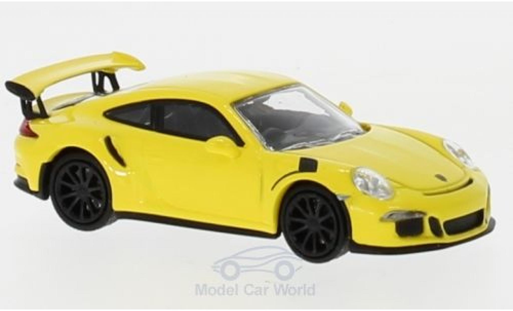 Porsche 991 GT3 RS 1/87 Minichamps 911 GT3 RS giallo 2015 modellino in miniatura