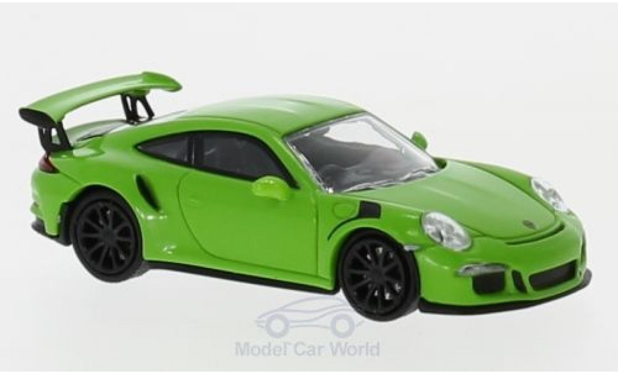 Porsche 991 GT3 RS 1/87 Minichamps 911 GT3 RS verde 2015 modellino in miniatura