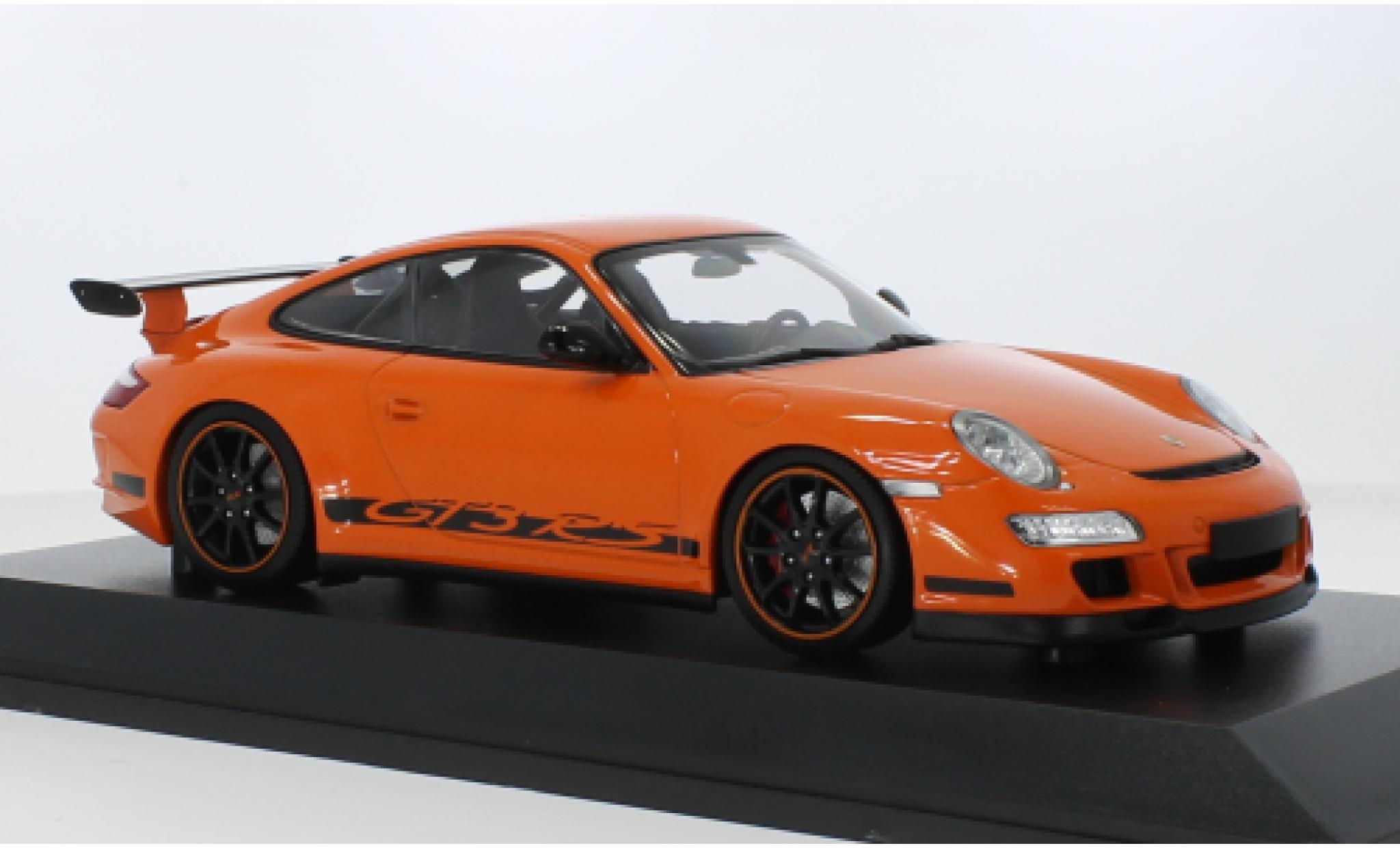Porsche 997 GT3 RS 1/18 Minichamps 911 orange 2007 1:18 modellino in miniatura