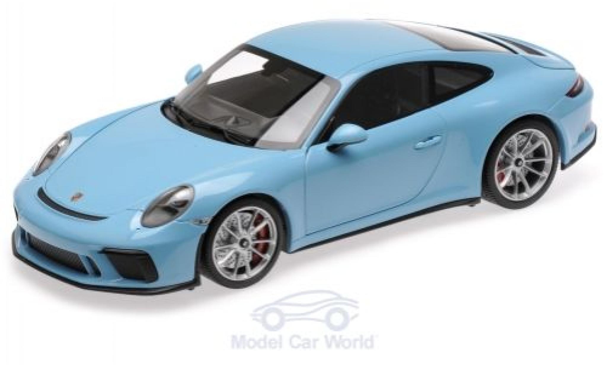 Porsche 991 GT3 1/18 Minichamps 911 GT3 Touring blu 2018 modellino in miniatura