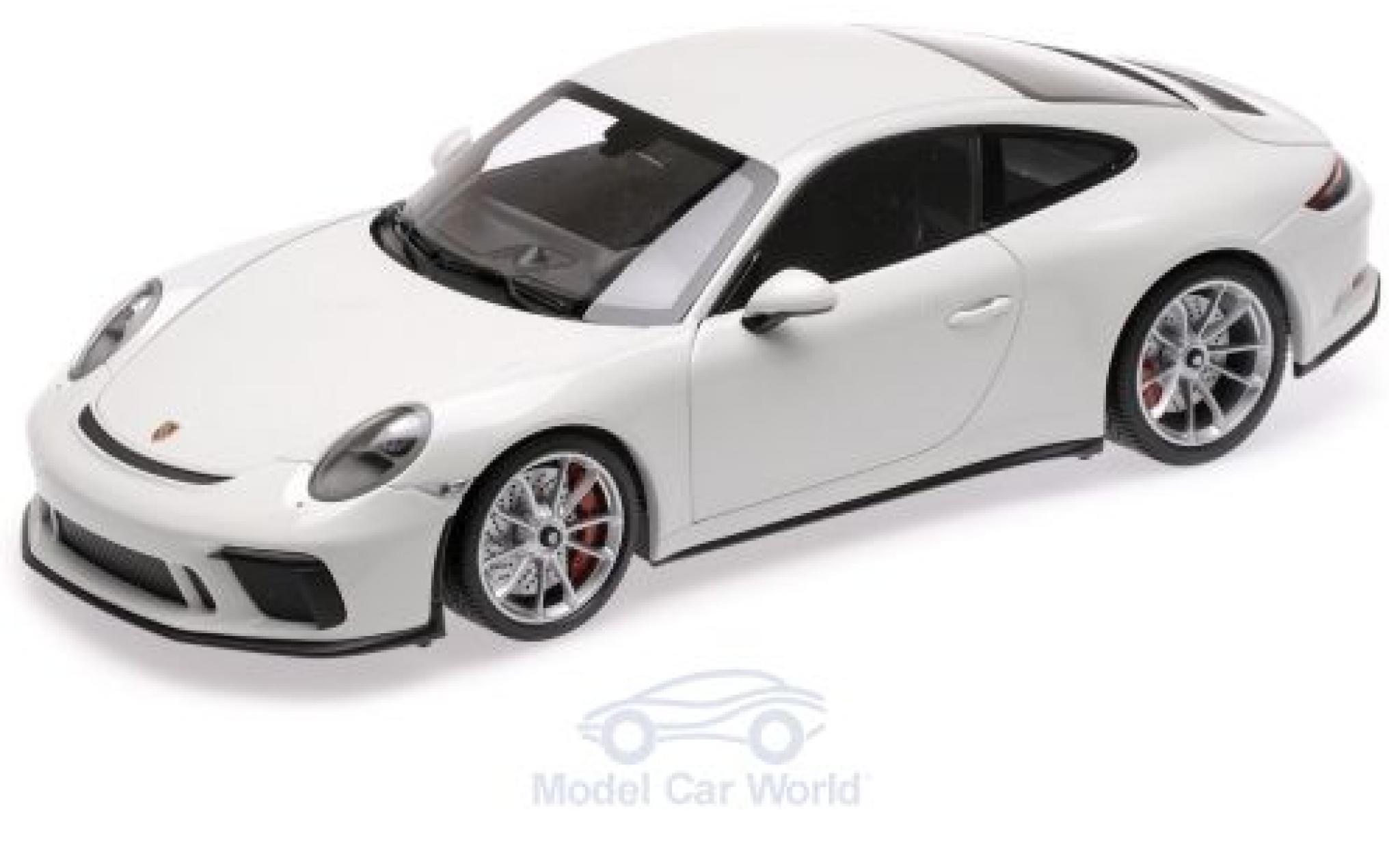 Porsche 991 GT3 1/18 Minichamps 911 GT3 Touring bianco 2018 modellino in miniatura