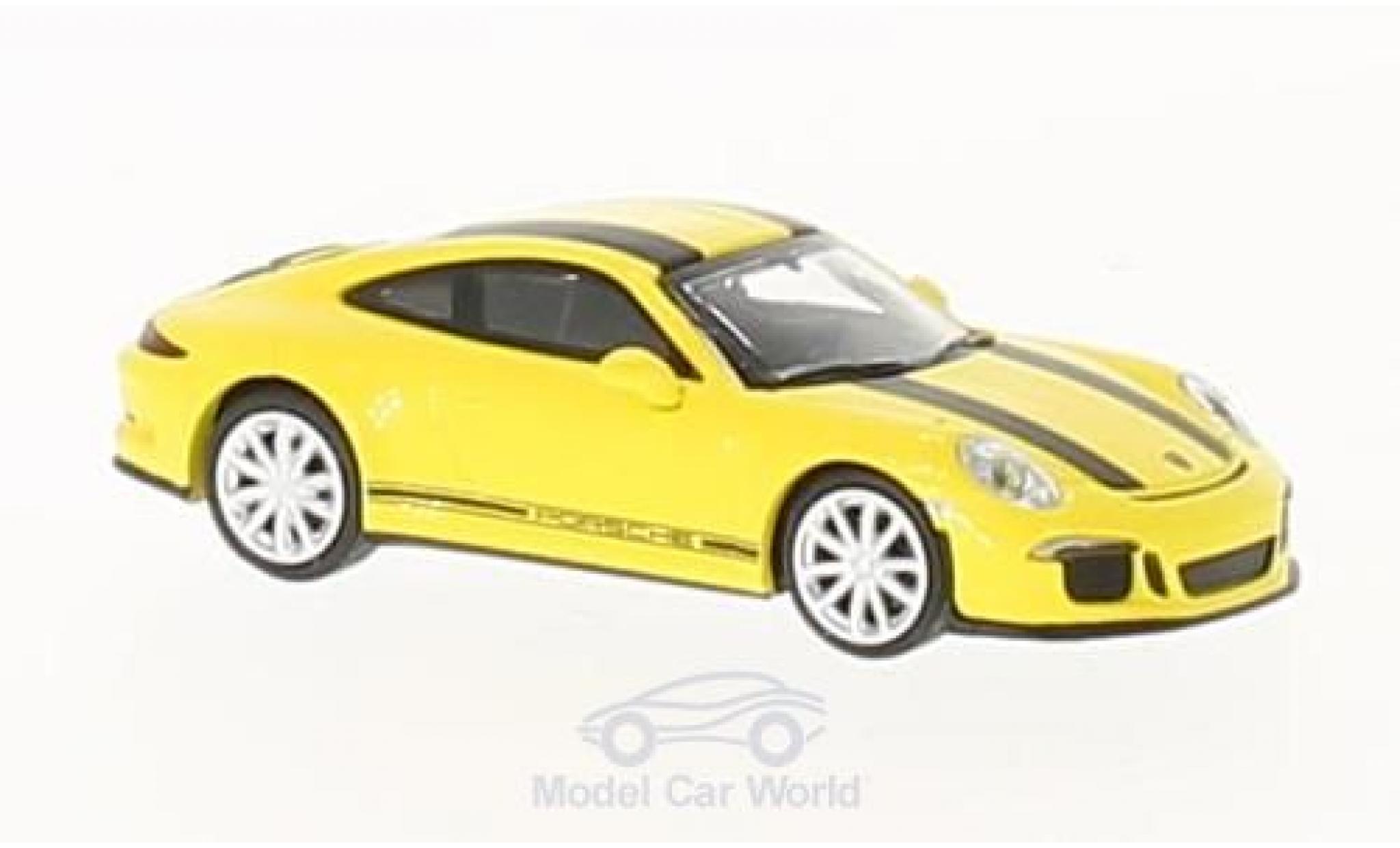 Porsche 991 R 1/87 Minichamps 911 R giallo/nero 2016 modellino in miniatura