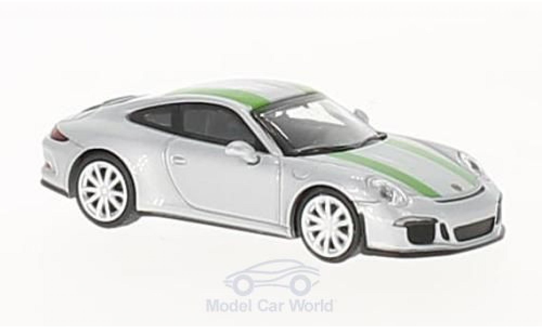 Porsche 991 R 1/87 Minichamps 911 R grigio/verde 2016 modellino in miniatura