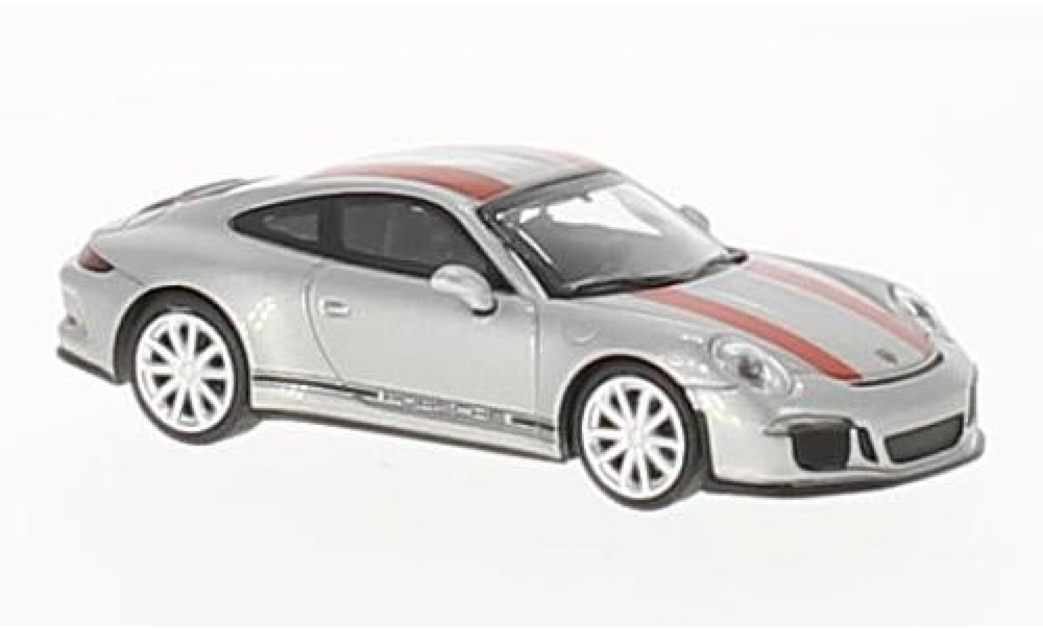 Porsche 991 R 1/12 Minichamps 911 R grigio/rosso 2016 modellino in miniatura