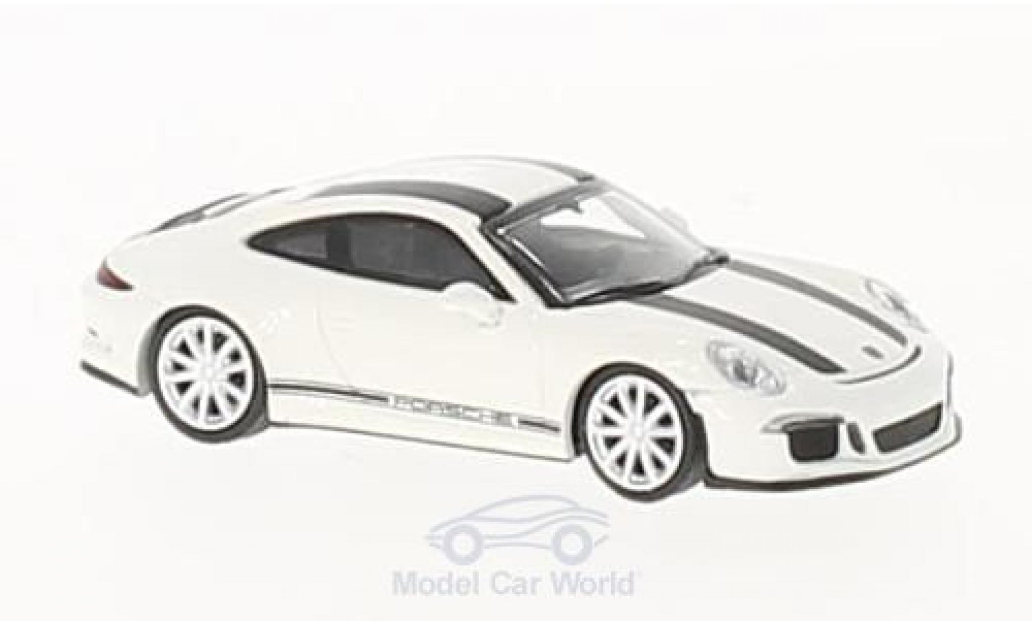 Porsche 991 R 1/87 Minichamps 911 R bianco/nero 2016 modellino in miniatura