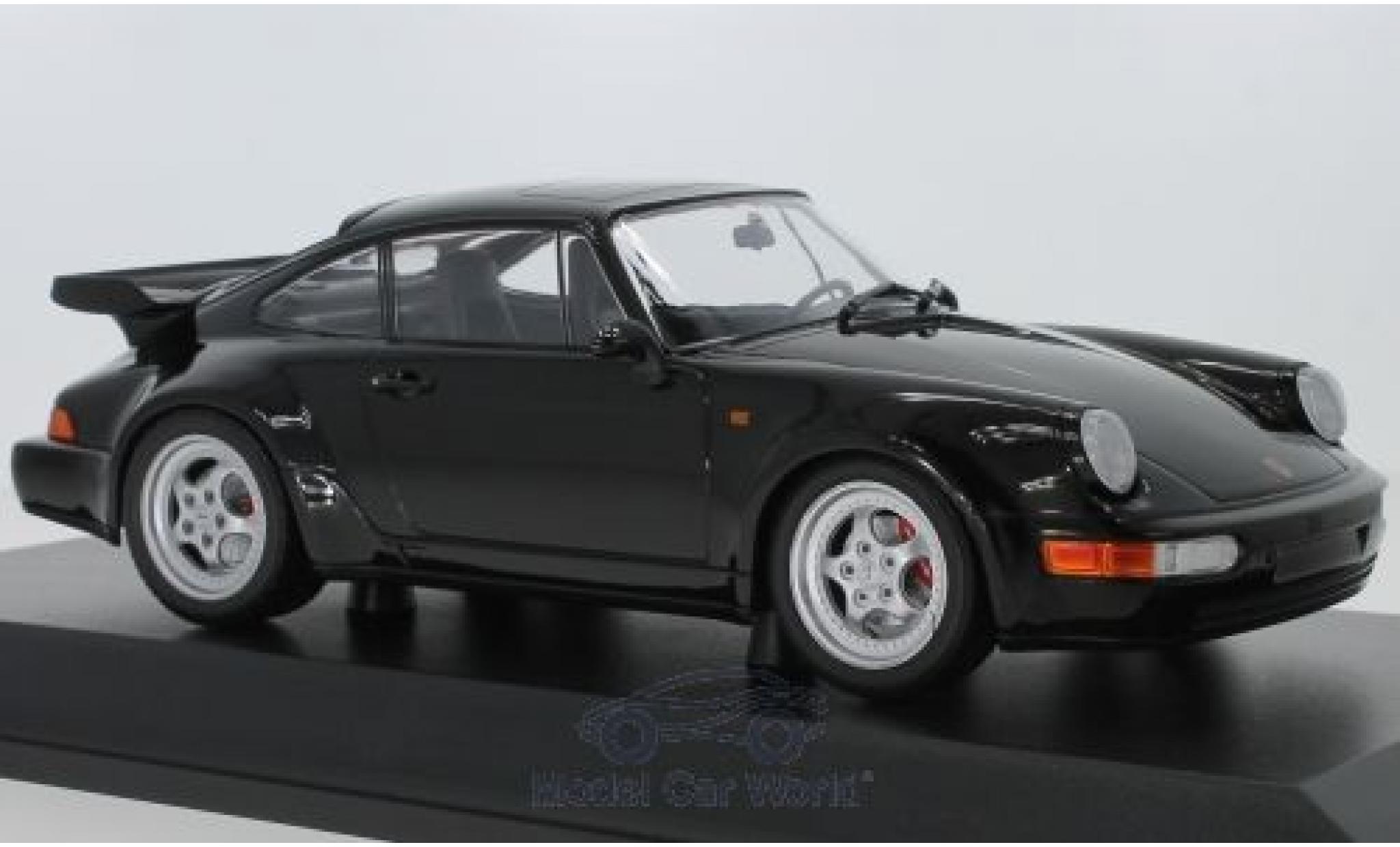 Porsche 964 Turbo 1/18 Minichamps 911 Turbo () nero 1990 modellino in miniatura