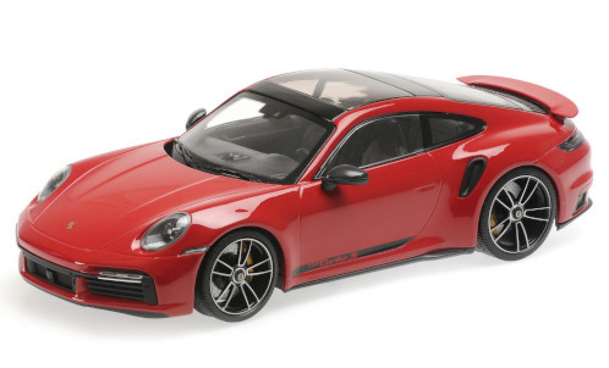 Porsche 992 Turbo s 1/18 Minichamps 911 Turbo S () rosso/Dekor 2020 modellino in miniatura