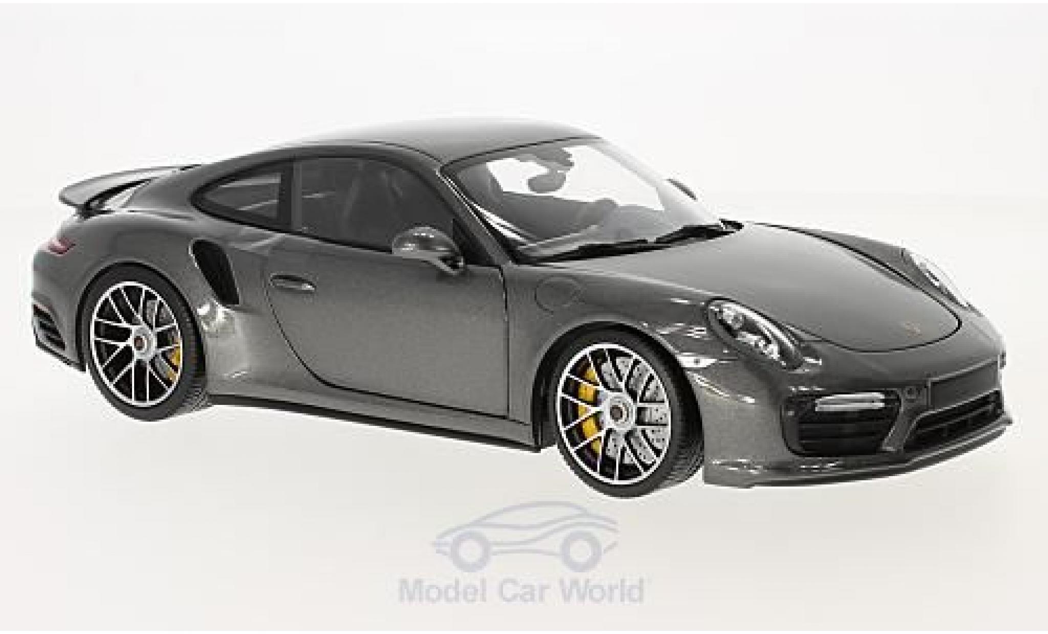 Porsche 991 Turbo S 1/18 Minichamps 911 Turbo S metallico grigio 2016 modellino in miniatura