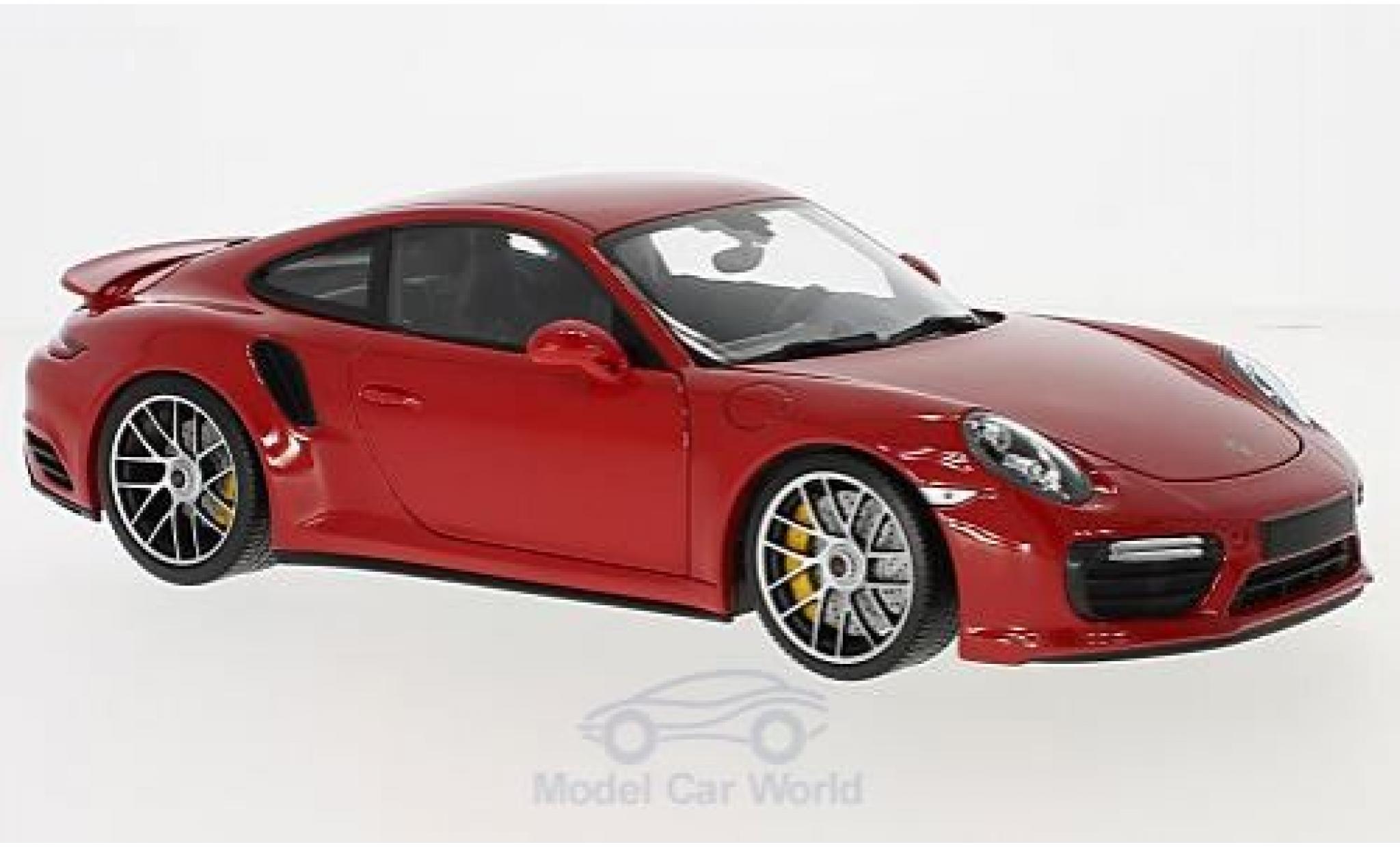Porsche 991 Turbo S 1/18 Minichamps 911 Turbo S rosso 2016 modellino in miniatura