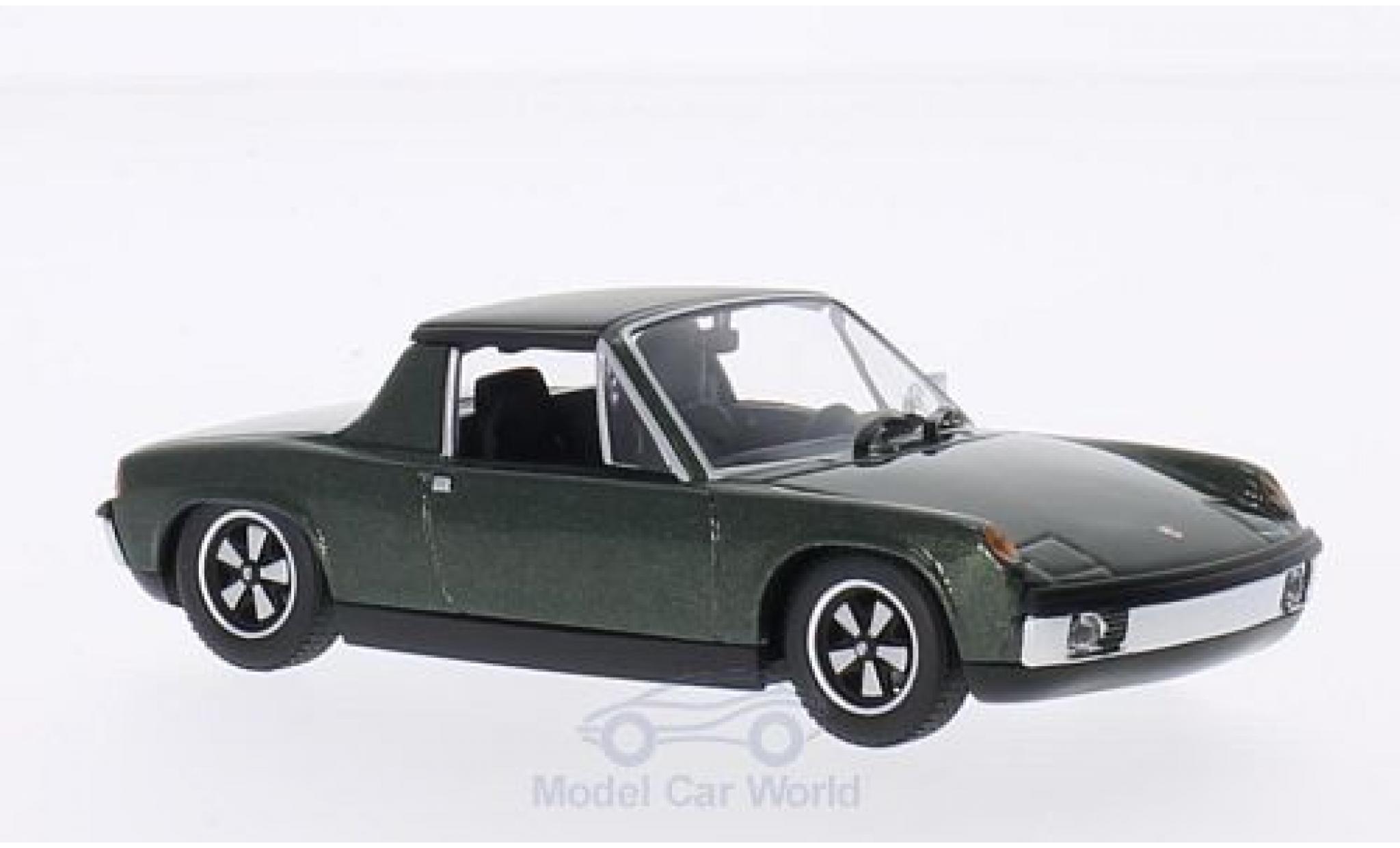 Porsche 914 1/43 Minichamps /6 metallico verde 1970 modellino in miniatura