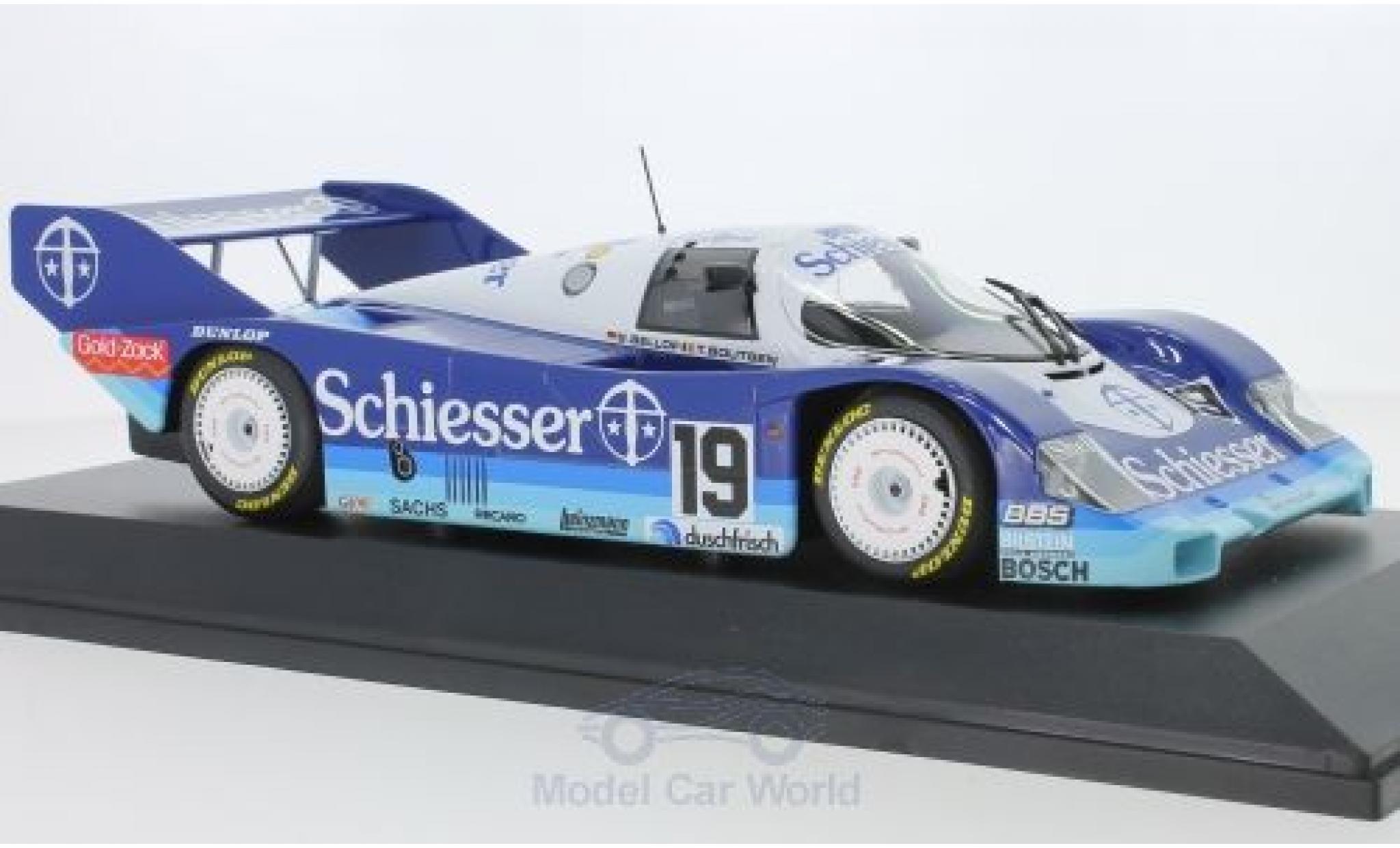 Porsche 956 1985 1/18 Minichamps K No.19 Brun Racing Schiesser 1000 Km Hockenheim 1985 S.Bellof/T.Boutsen modellino in miniatura