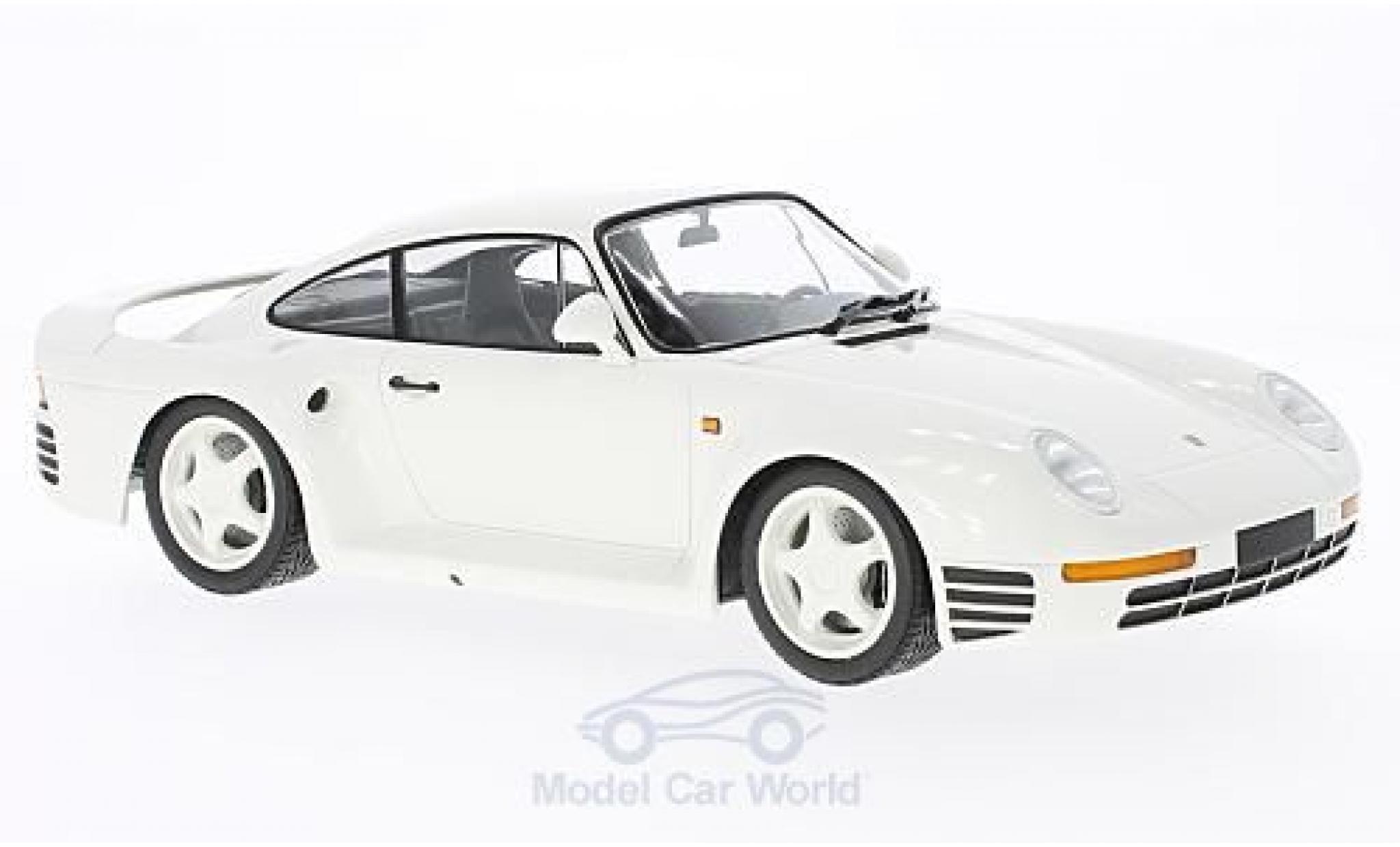 Porsche 959 1987 1/18 Minichamps bianco 1987 modellino in miniatura