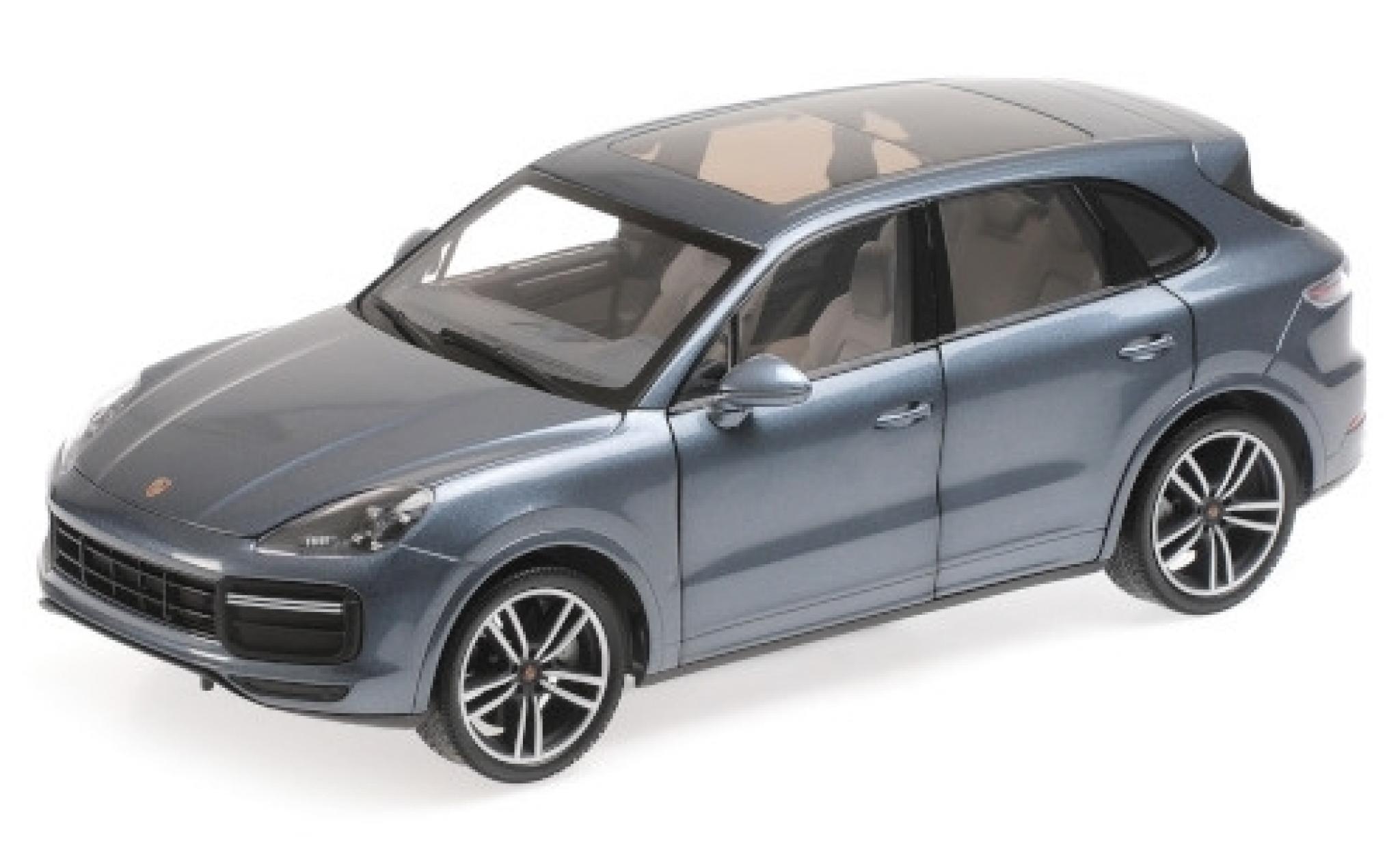 Porsche Cayenne Turbo S 1/18 Minichamps Turbo S metallico blu 2017 modellino in miniatura