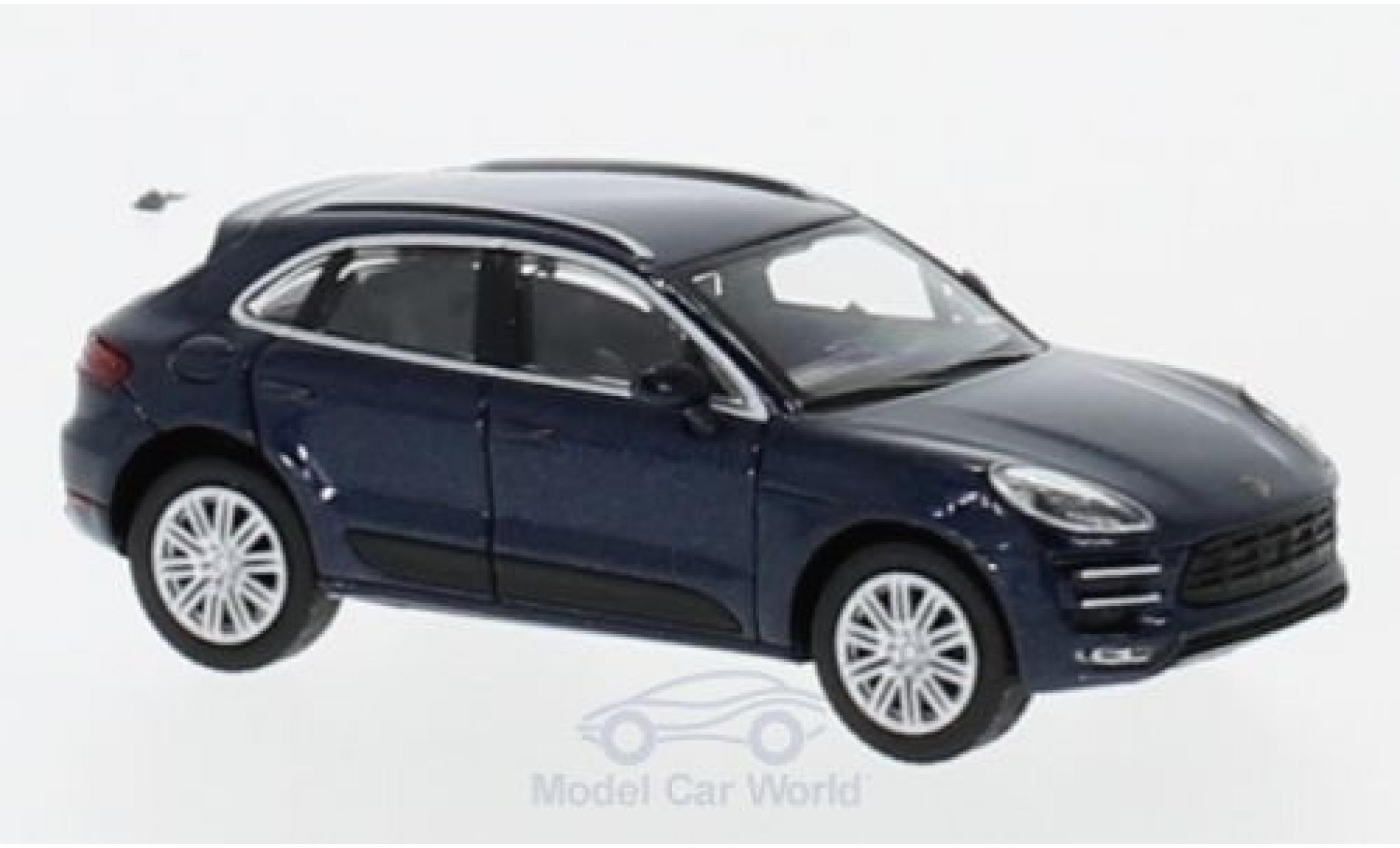 Porsche Macan Turbo 1/87 Minichamps Turbo metallico blu 2013 modellino in miniatura