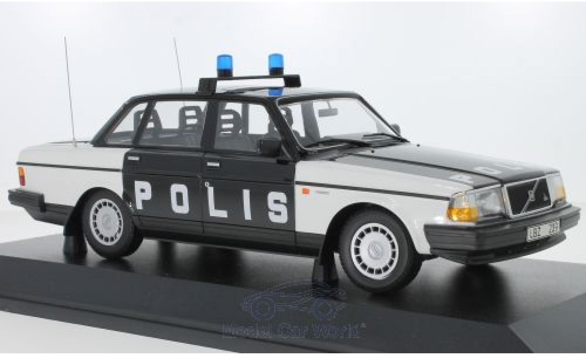 Volvo 240 1/18 Minichamps GL Polis Sweden 1986 modellino in miniatura