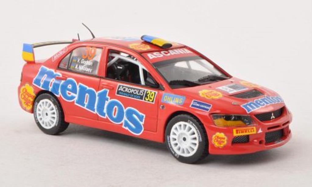 Mitsubishi Lancer 1/43 Vitesse Evo. IX No.39 Mentos PWRC Acropolis Rally 2012 /A.Nikolaev modellino in miniatura
