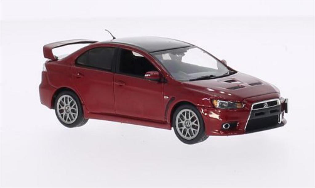 Mitsubishi Lancer 1/43 Vitesse Evo X Final Edition metallico rosso/nero RHD modellino in miniatura
