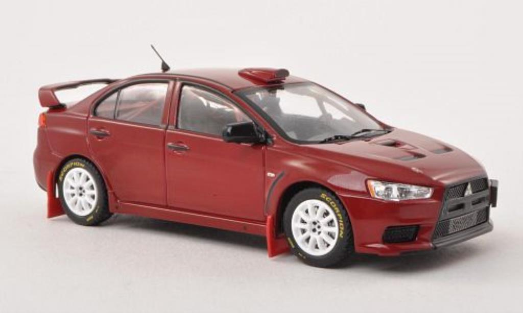 Mitsubishi Lancer 1/43 IXO Evo X Gr.N WRC Rally Edition rosso Plain Body Version 2007 modellino in miniatura