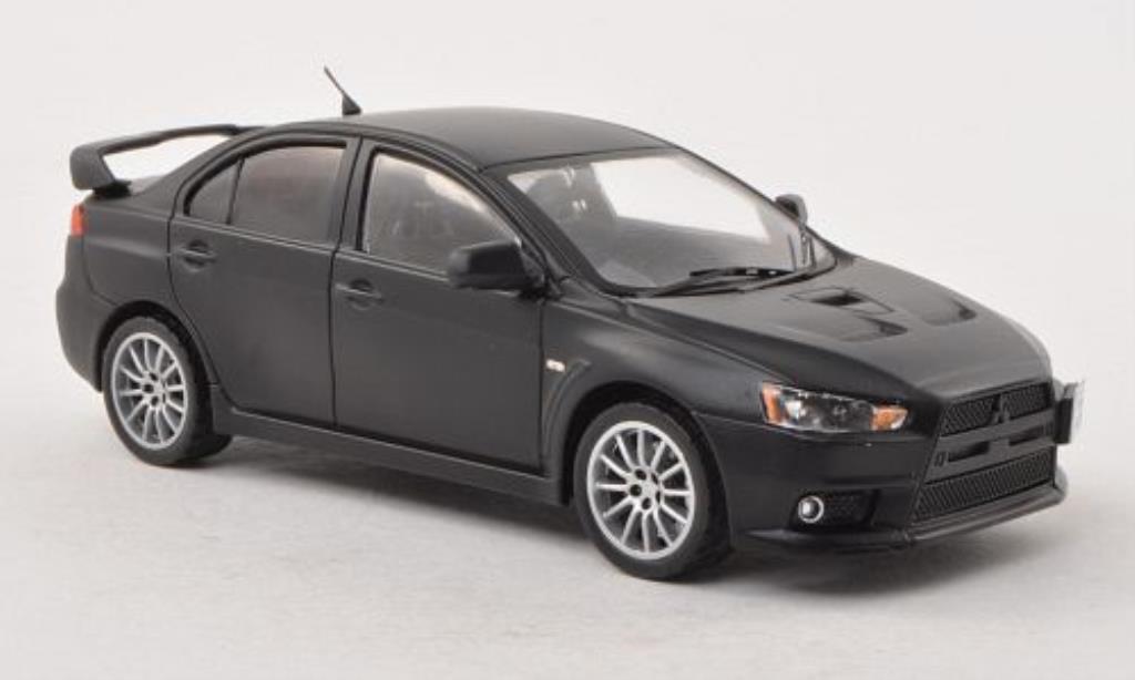 Mitsubishi Lancer 1/43 IXO Evo X matt-nero Nurburgring Test 2007 modellino in miniatura
