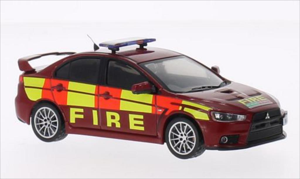 Mitsubishi Lancer 1/43 IXO Evo X RHD Feuerwehr 2011 modellino in miniatura