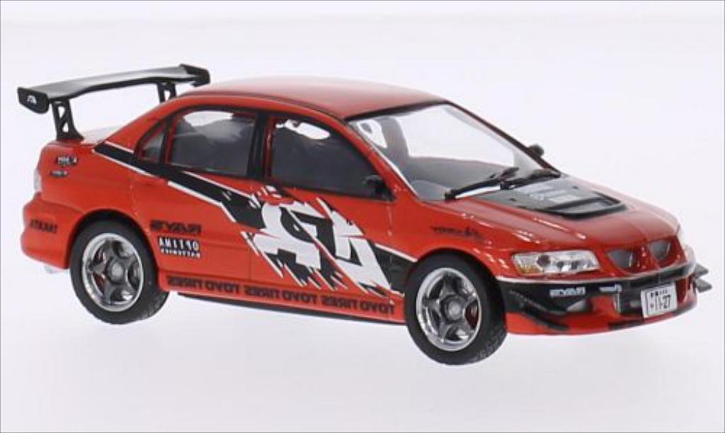 Mitsubishi Lancer 1/43 Greenlight Evolution IX rosso/Dekor 2006 modellino in miniatura