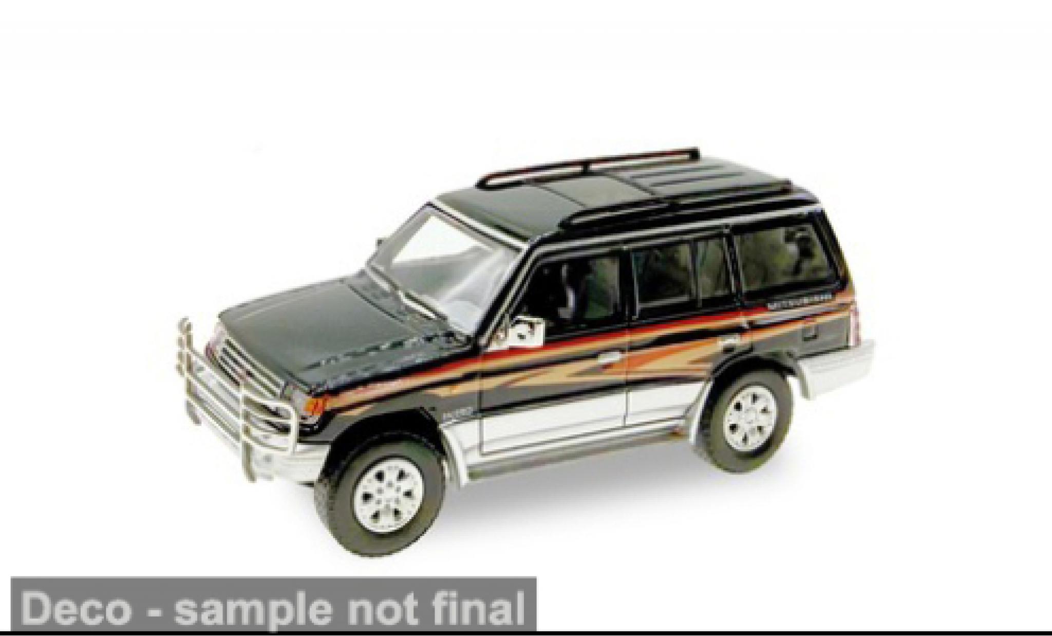 Mitsubishi Pajero 1/87 Micro City 87 schwarz/Dekor 1:87 modellino in miniatura