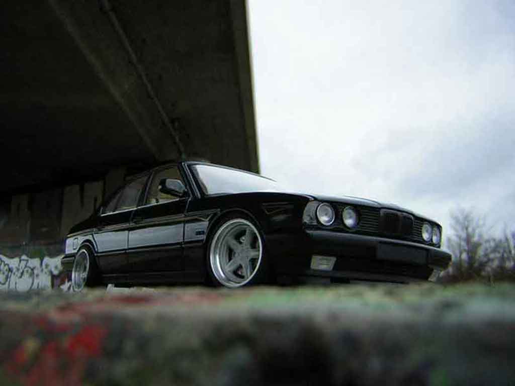 Bmw 535 1988 1/18 Minichamps 1988 i nero jantes ac schnitzer modellino in miniatura