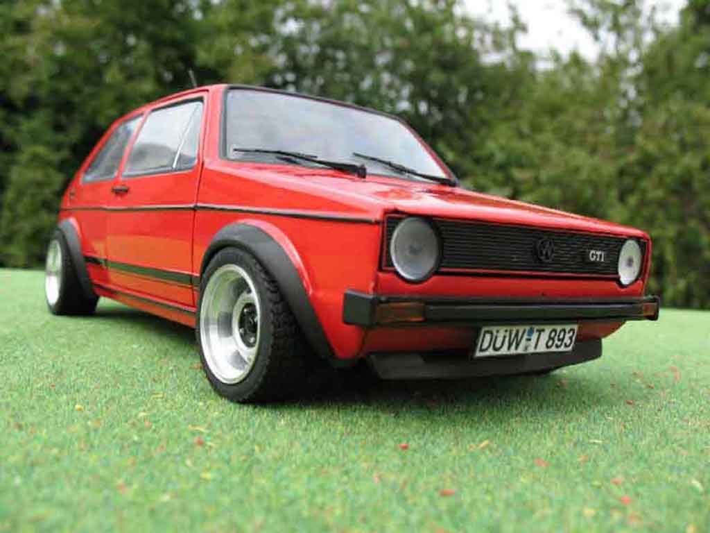 Volkswagen Golf 1 GTI 1/18 Solido jantes ATS 1 GTI 13 pouces rosso modellino in miniatura