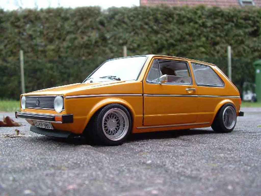 Volkswagen Golf 1 GTI 1/18 Solido jantes BBS 1 GTI tuning orange modellino in miniatura