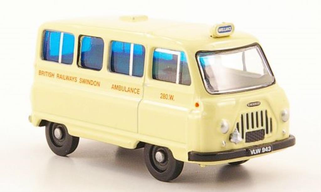 Morris J2 1/76 Oxford Minibus British Railways Ambulance modellino in miniatura