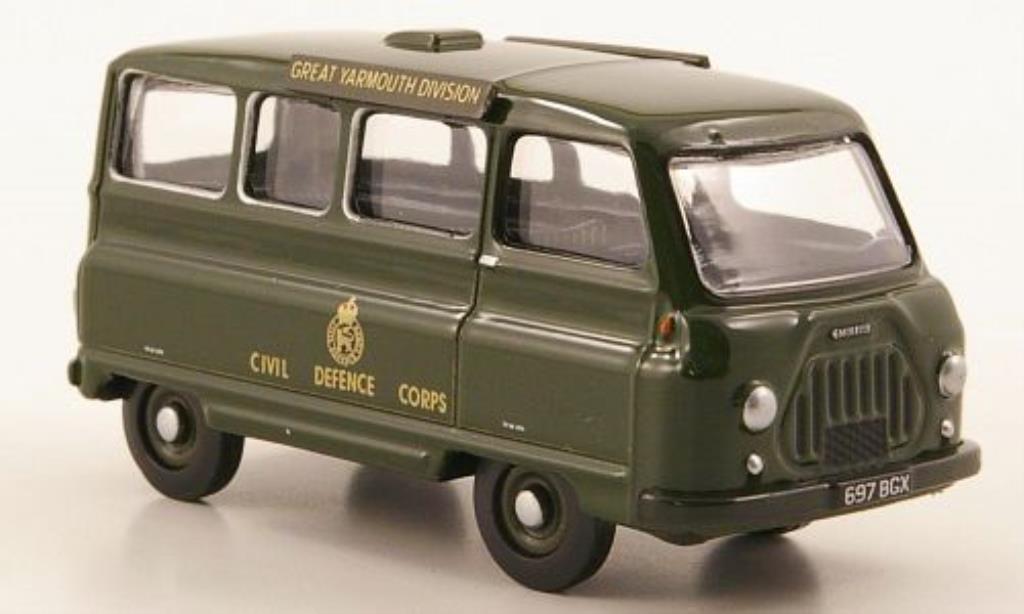 Morris J2 1/76 Oxford Minibus Civil Defence modellino in miniatura